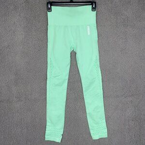 Gymshark‎ Womens M Mint Green Energy Seamless 7/8 Leggings